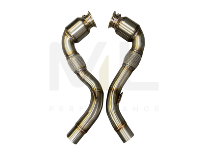 Active Autowerke BMW S63 N63 E70 E71 F85 F86 Sport Cat Downpipe (Inc. X5 50ix, X6 50ix, X5 M & X6 M) - ML Performance US