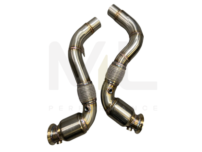 Active Autowerke BMW S63 N63 E70 E71 F85 F86 Sport Cat Downpipe (Inc. X5 50ix, X6 50ix, X5 M & X6 M) - ML Performance US