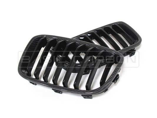 Basic Carbon BMW 1 Series F20 F21 Pre-LCI Carbon Fibre Kidney Grille (inc. 114d, 118i, 125i & M135i)