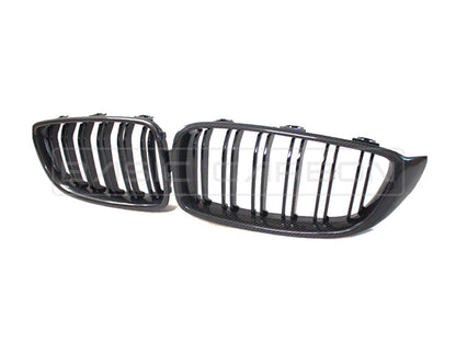 Basic Carbon BMW F32 F80 F82 Gloss Carbon Fibre Kidney Grille (Inc. M3 & M4)