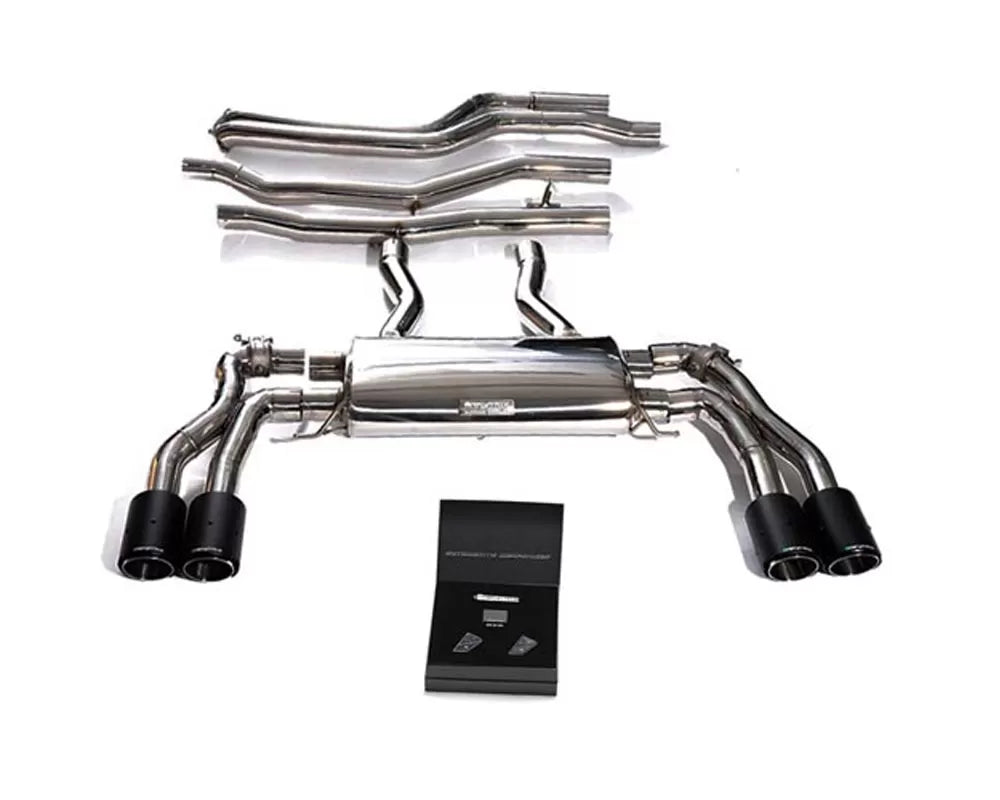 Armytrix Valvetronic Exhaust System BMW F98 X4M with Carbon Tips