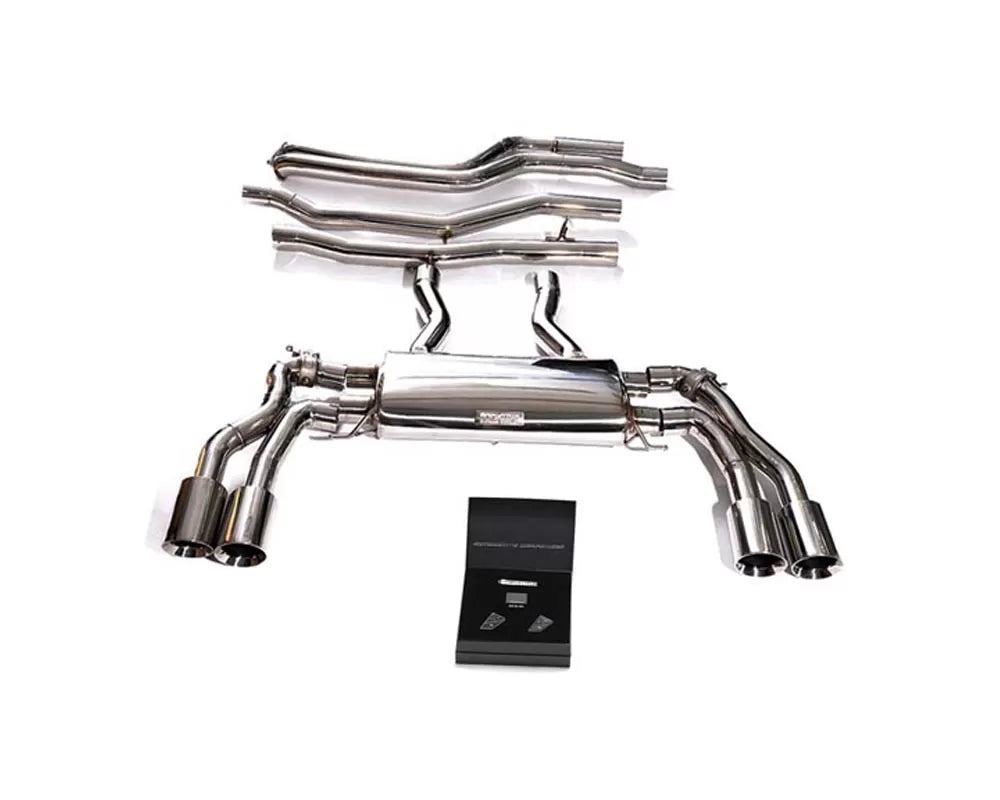 Armytrix Valvetronic Exhaust System BMW F98 X4M with Chrome Silver Tips
