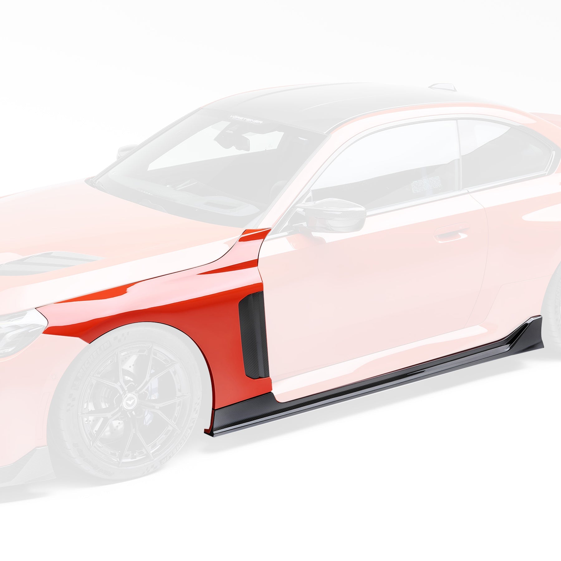 Vorsteiner BMV3293 BMW G8X M2 VRS Aero Vented Fenders with Side Skirts Carbon fiber PP 2X2 Glossy