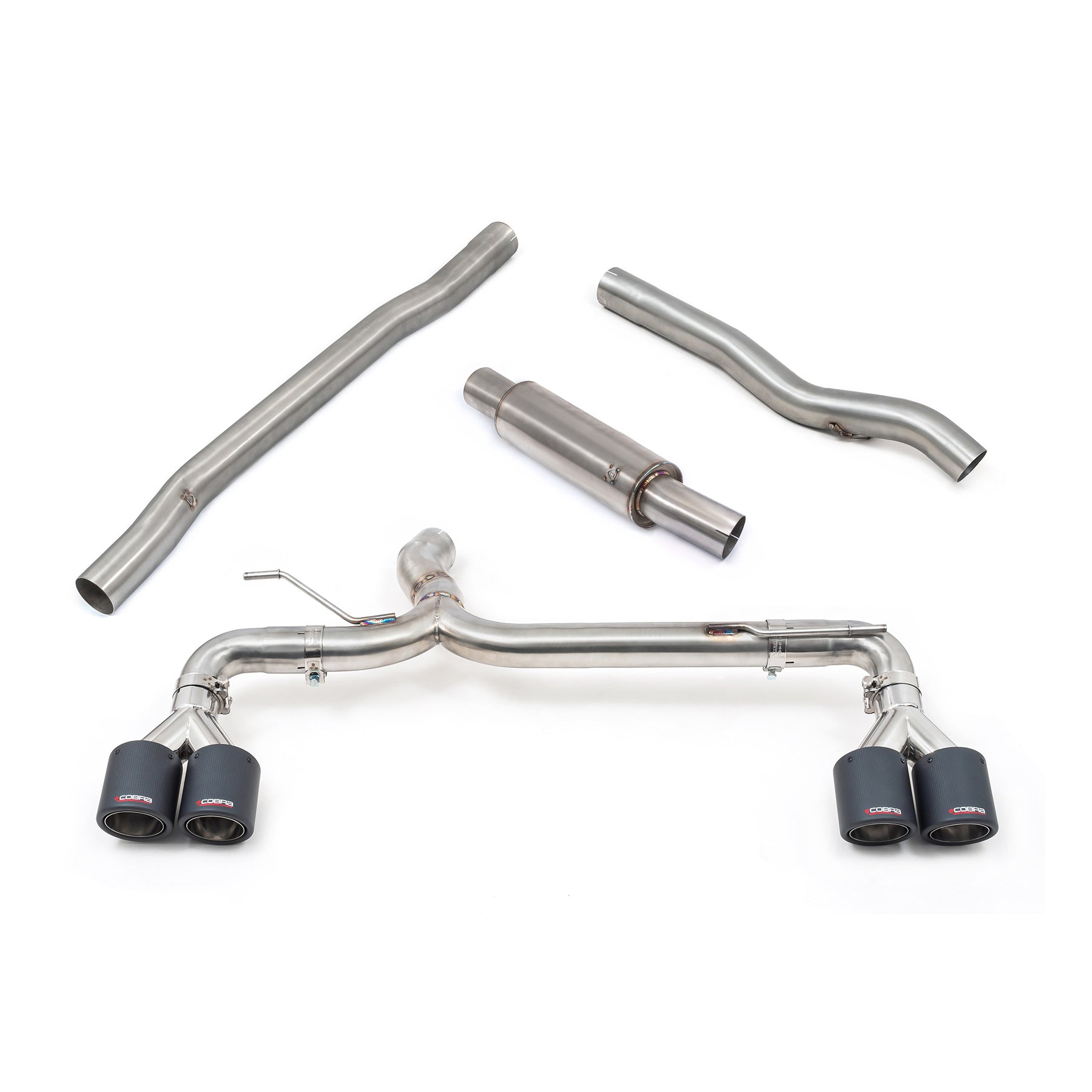 Cobra Exhaust BMW M135i (F40) Venom Quad Exit M3 Style Race Box Delete Cat Back Performance Exhaust