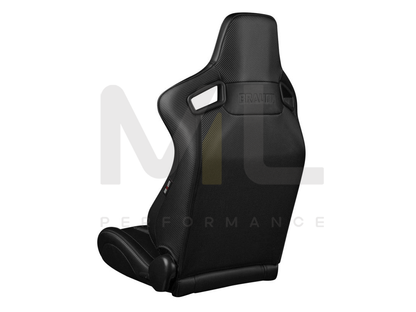 BRAUM Elite-X Series Diamond Edition Black Leatherette Racing Seats With Grey Stitching - Pair