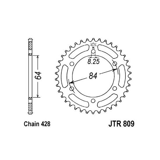 JT JTR809,49 Chain Sprocket