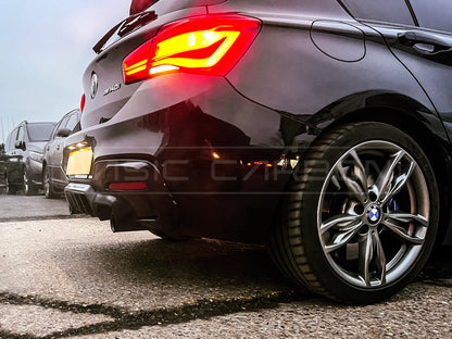 Basic Carbon BMW 1 Series F20 F21 LCI Aggressive Style Gloss Black Rear Diffuser (Inc. 120d, 125i & M140i)