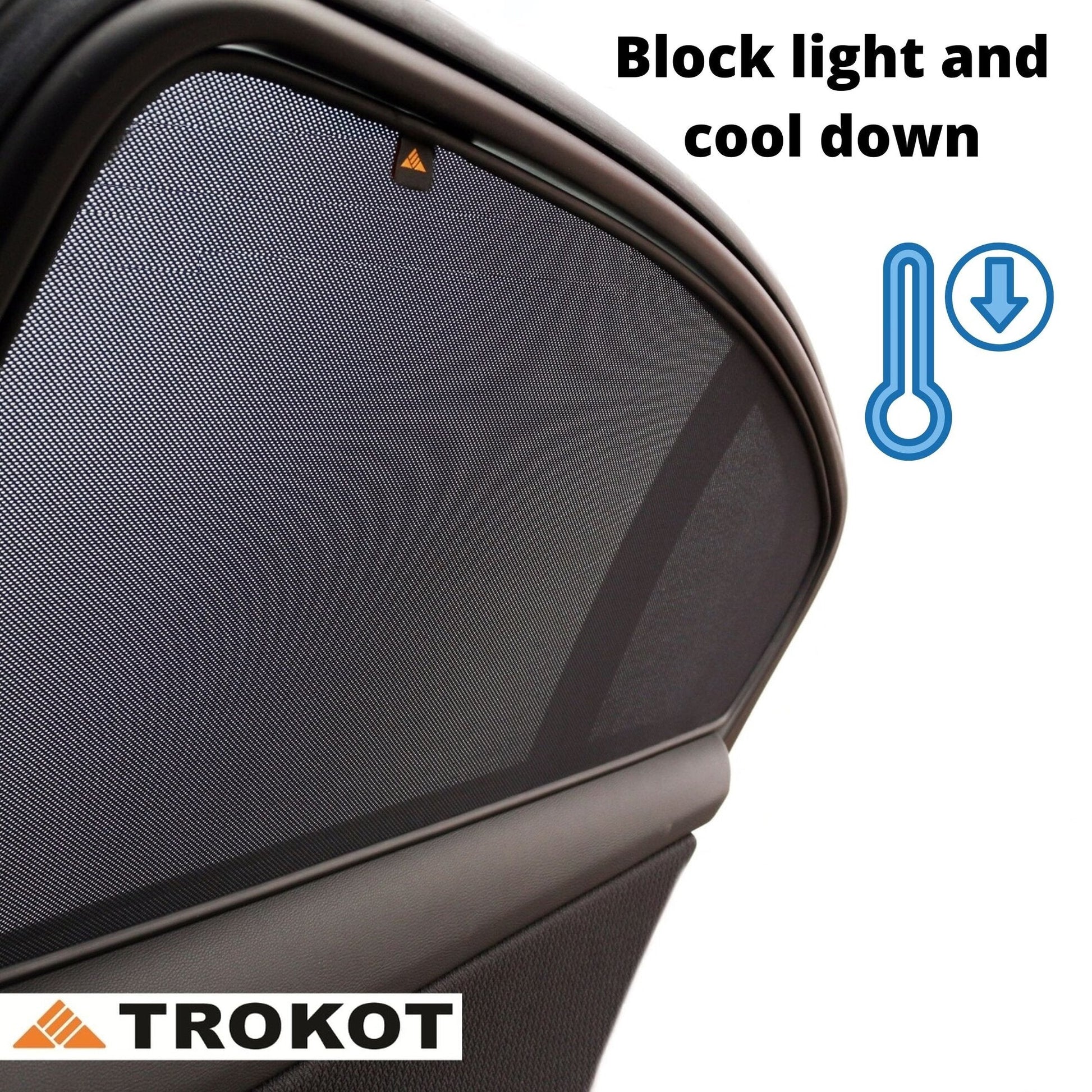 Heyner TROFTF Ford Turneo Custom 2012-Onwards - Front Windows Shades Set Of 2Pcs. (Moving Part Only)