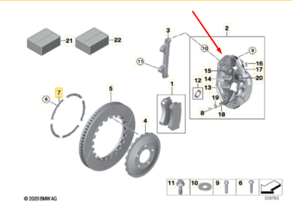 Alcon CAR8949Y46PES-R Caliper CAR8949 27.0/31.8/38.1 (4489)(25mm PAD) RIGHT