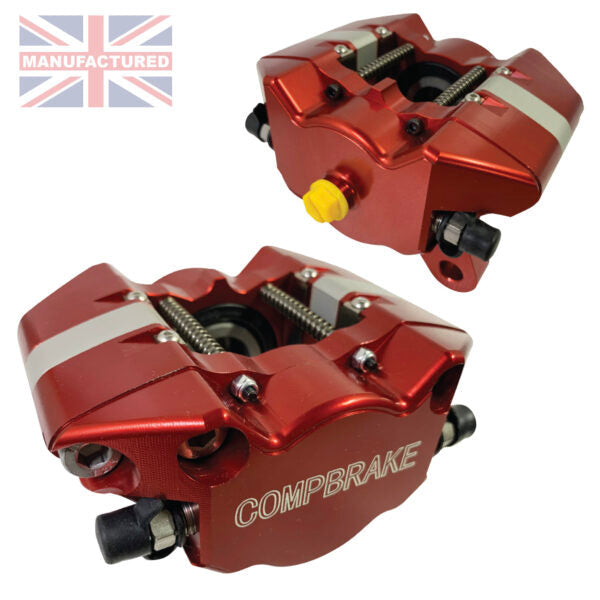 Compbrake CMB-PR17-R Pro Race 17 Kit-Car and Motorbike Calipers 2-Piston Rear (Red Pair)