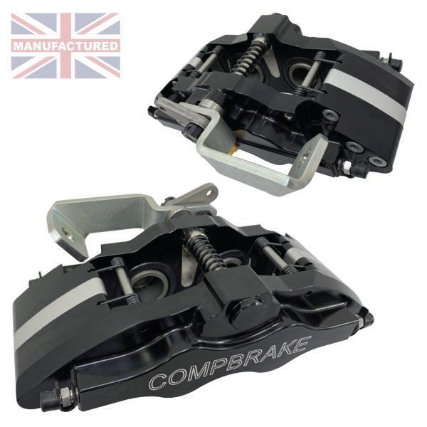 Compbrake CMB-PRO14-HB-10-BLK Pro Race 14 Rear Cable Handbrake Calipers Slim 10-12mm Disc (Black Pair)