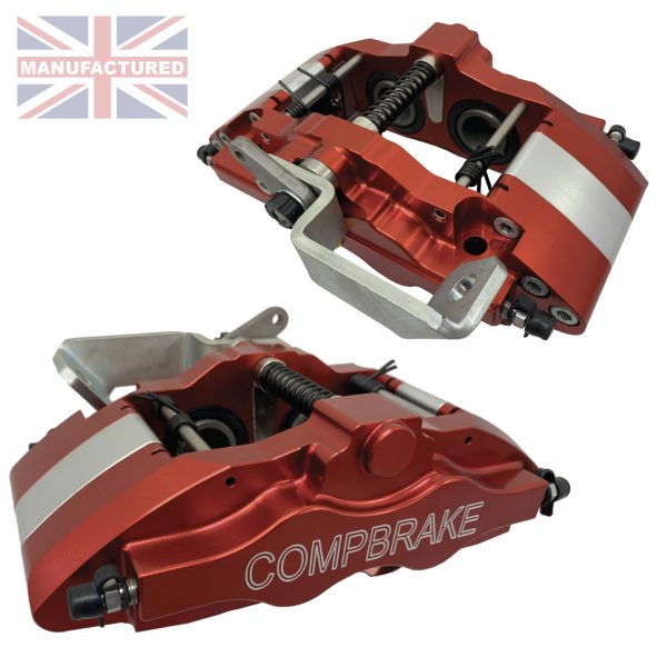 Compbrake CMB-PRO14-HB-28-R Rear Cable Handbrake Calipers Red (Pair)