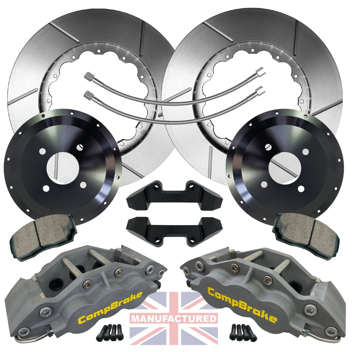 Compbrake CMB0439 VW Golf MK4 18" Front Brake Kit 4 Pot Calipers - Pro Race 7