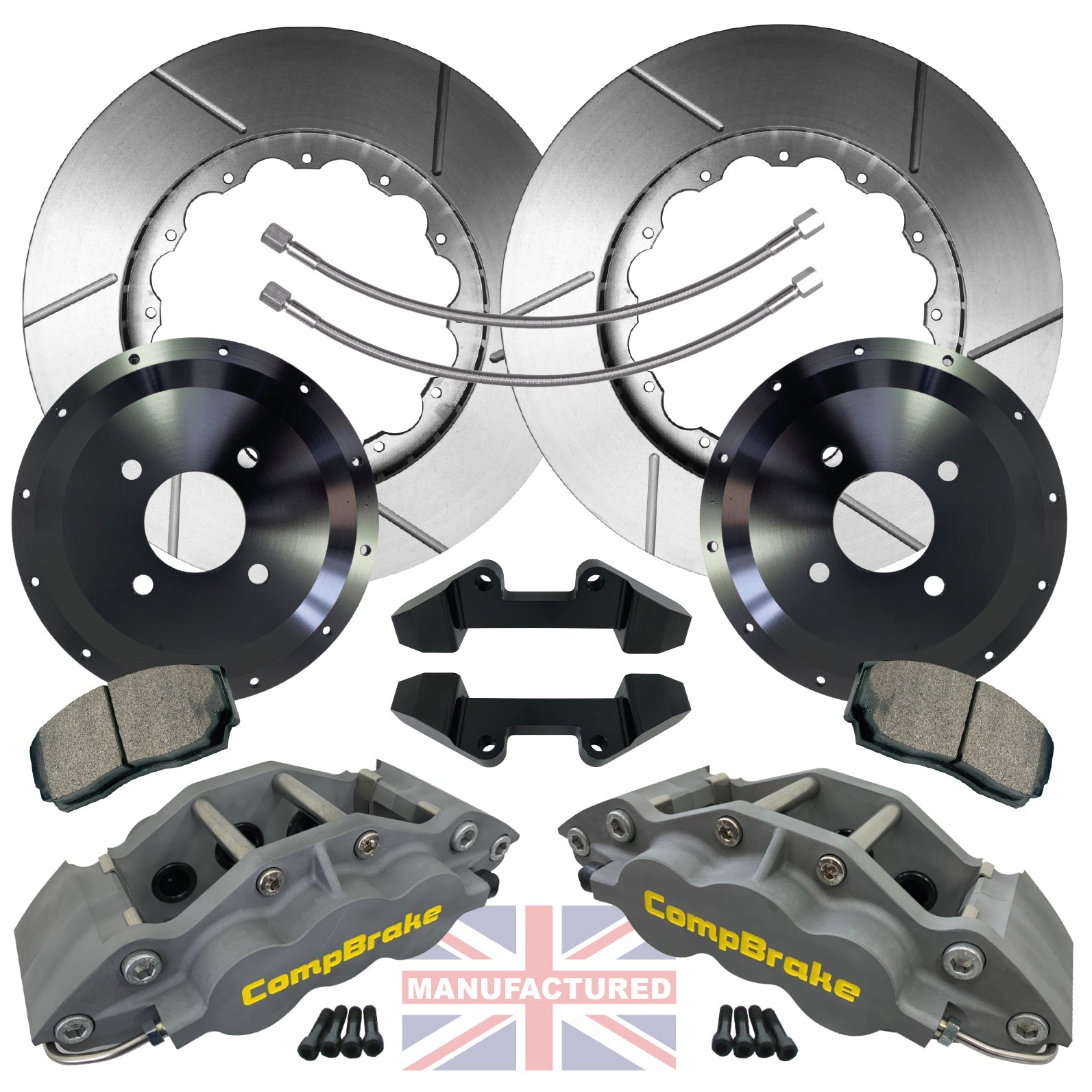 Compbrake CMB0439 VW Golf MK4 18" Front Brake Kit 4 Pot Calipers - Pro Race 7