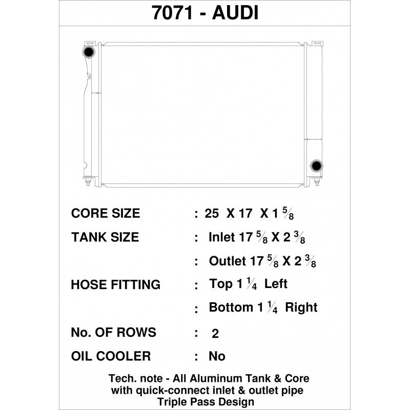 CSF Audi B5 S4 Race Radiator