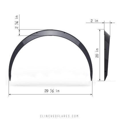 Clinched “Classic” 5cm (2”) Fender Flares