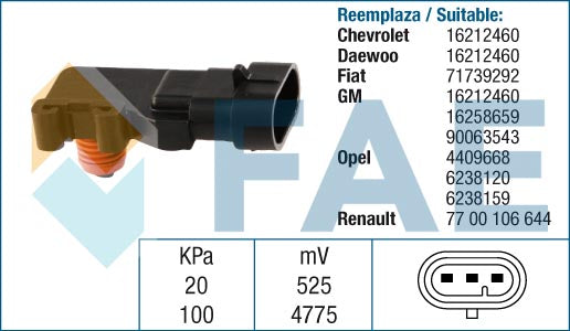 FAE AE15013 Boost Pressure Sensor