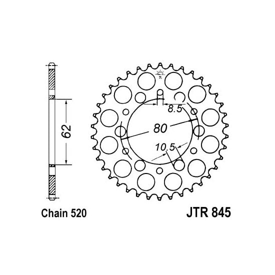 JT JTR845,48 Chain Sprocket