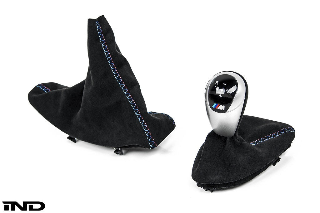 IND E9X M3 Tri-Color Stitched Alcantara E-Brake Boot