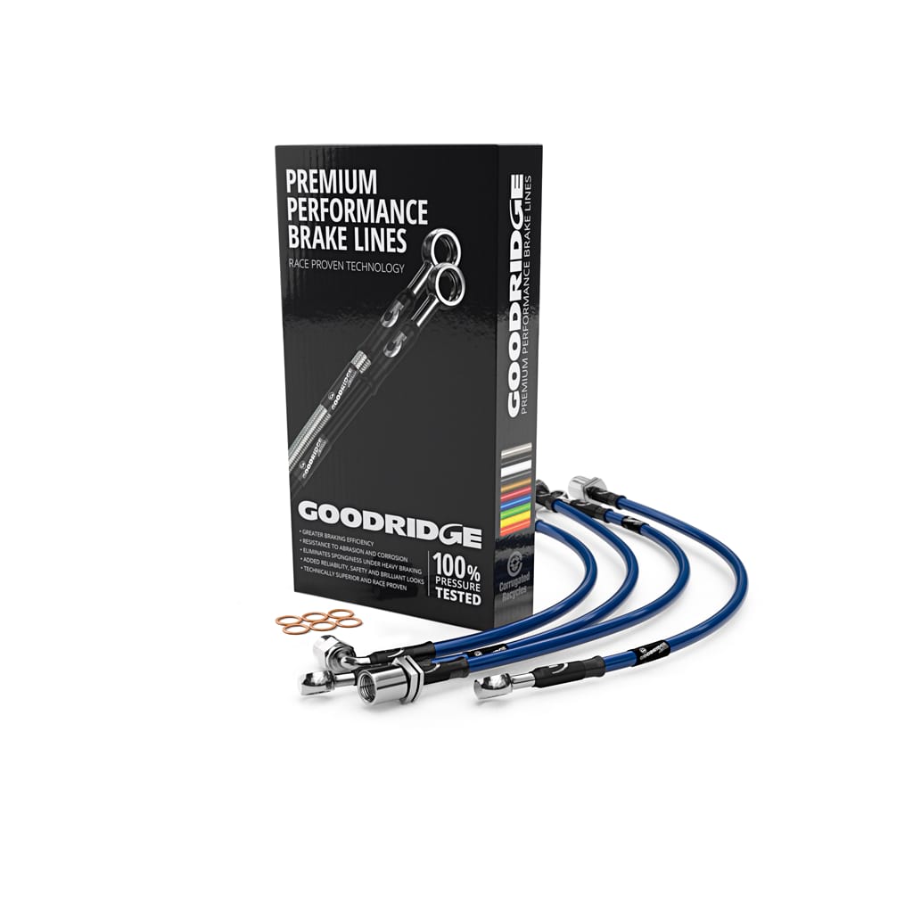 Goodridge SBW0009-6 BMW E21 6 Line Braided Brake Hose Lines Kit (Inc. 323i)