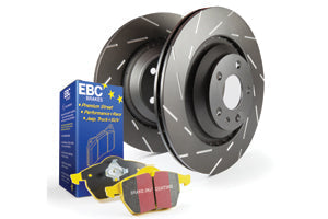 EBC BMW E81 E87 E90 E91 Yellowstuff 4000 Series Rear Sport Brake Pads & USR Slotted Discs Kit - ATE Caliper (Inc. 120i, 118i, 320i & 318i) | ML Performance US