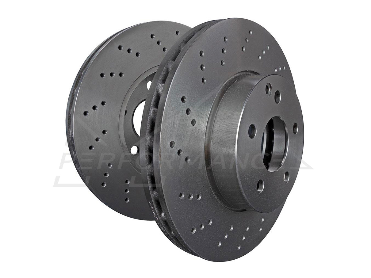 EBC Mercedes-Benz W/X166 C292 Premium OE Replacement Drilled Rear Discs - TRW Caliper (Inc. GL500, GLE43 AMG, ML350, GLS500 & ML500) | ML Performance US