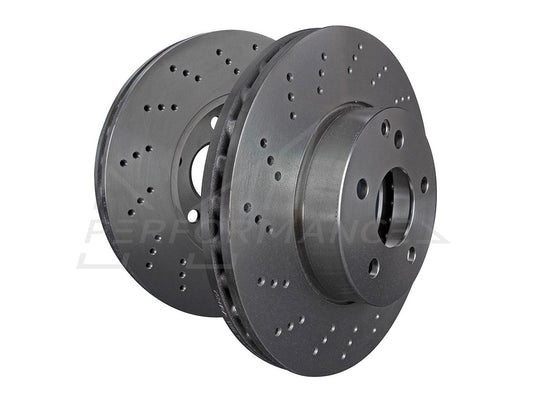 EBC Mercedes-Benz W/X166 C292 Premium OE Replacement Drilled Rear Discs - TRW Caliper (Inc. GL500, GLE43 AMG, ML350, GLS500 & ML500) | ML Performance US