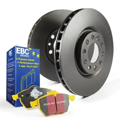 EBC PD03KF1545 Mercedes-Benz W176 X117 X156 Front Yellowstuff Pad & Plain Disc Brake Disc Kit (A45, CLA45 & GLA45)