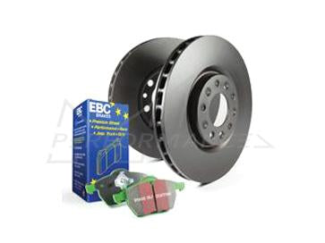 EBC Mercedes-Benz W251 R500 Greenstuff 2000 Series Front Sport Brake Pads & Premium OE Replacement Plain Discs Kit - ATE Caliper | ML Performance US