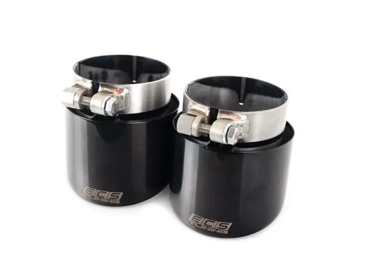 ECS VW MK7.5 Golf GTI 4" OE Fit Black Chrome Exhaust Tips - Pair