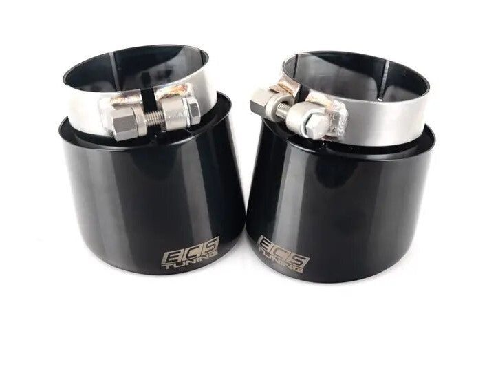 ECS VW MK7.5 Golf GTI 4" OE Fit Black Chrome Exhaust Tips - Pair