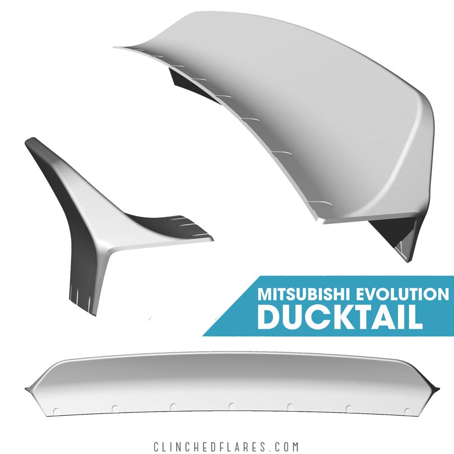 Clinched Mitsubishi Evo 7/8/9 Ducktail Spoiler