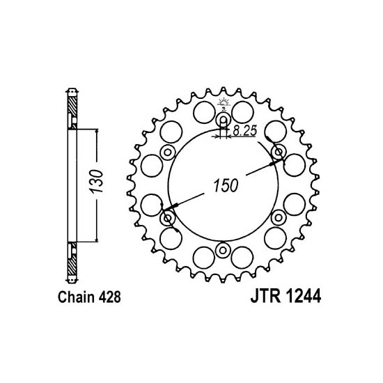 JT JTR1244,51 Chain Sprocket