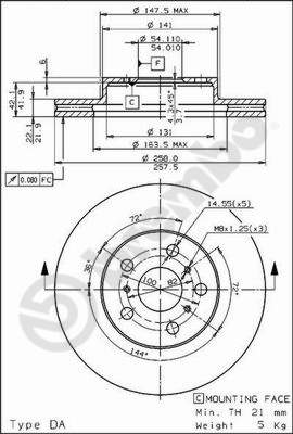 OE IVECO 93162075 Disc Brake Caliper Repair Kit