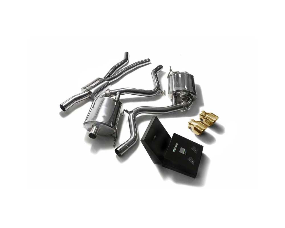Armytrix Valvetronic Exhaust System Ford Mustang 2.3L with Gold Tips