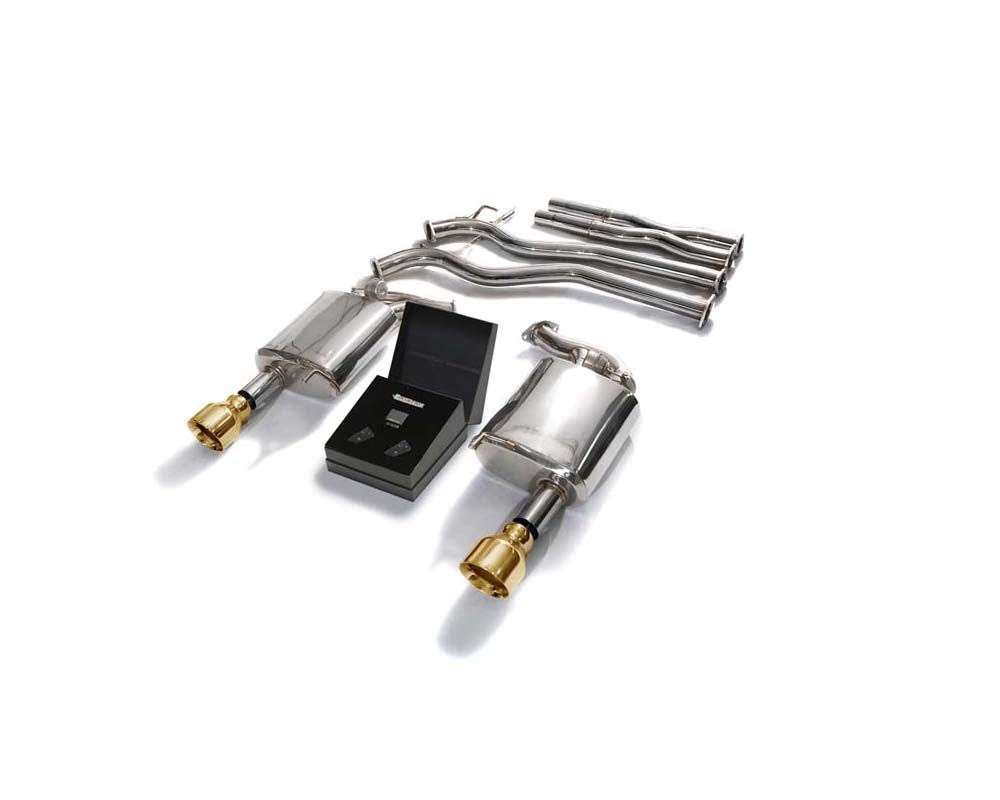 Armytrix Valvetronic Exhaust System Ford Mustang GT V8 Coupe with Gold Tips