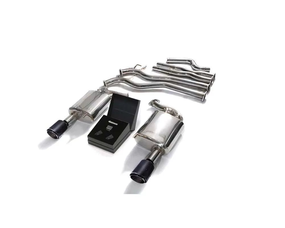 Armytrix Valvetronic Exhaust System Ford Mustang GT V8 Convertible with Carbon Tips