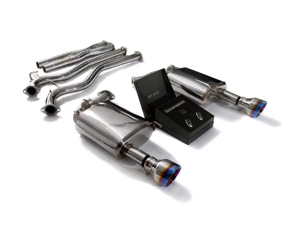 Armytrix Valvetronic Exhaust System Ford Mustang GT V8 Convertible with Blue Coated Tips