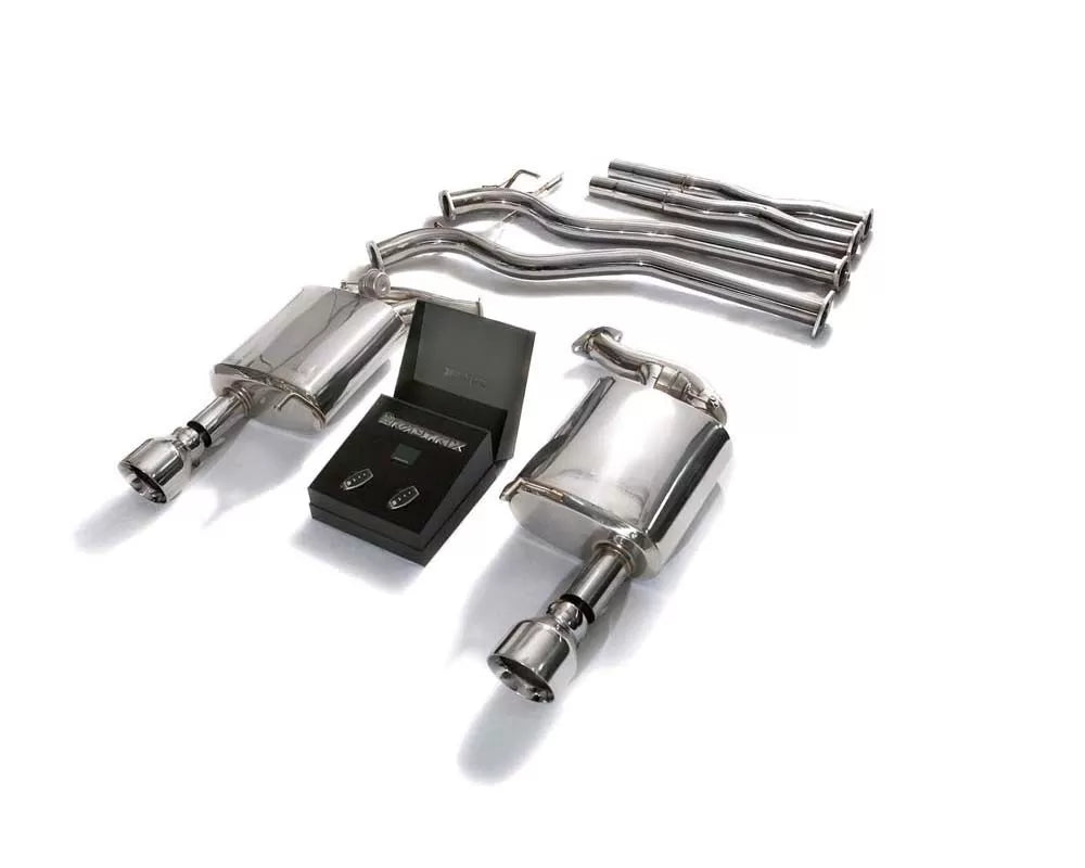 Armytrix Valvetronic Exhaust System Ford Mustang GT V8 Convertible with Chrome Silver Tips