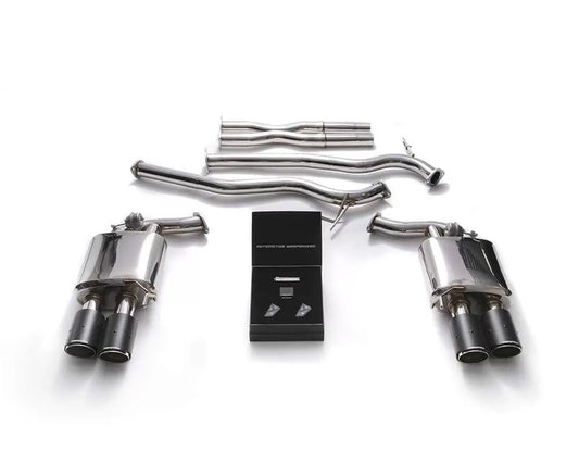 Armytrix Valvetronic Exhaust System Ford Mustang GT 5.0L Convertible MK6 2018+ with Carbon Tips