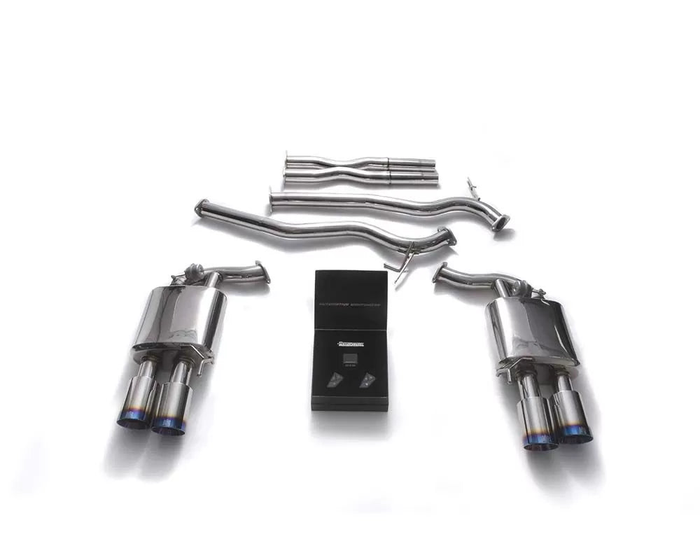 Armytrix Valvetronic Exhaust System Ford Mustang GT 5.0L Convertible MK6 2018+ with Blue Coated Tips