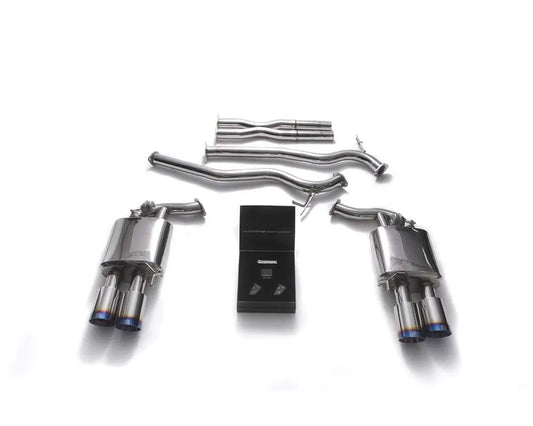 Armytrix Valvetronic Exhaust System Ford Mustang GT 5.0L Convertible MK6 2018+ with Blue Coated Tips
