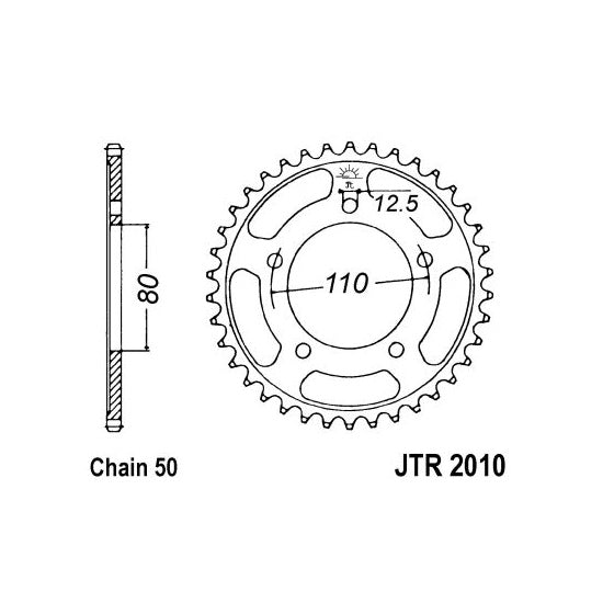 JT JTR2010,46 Chain Sprocket