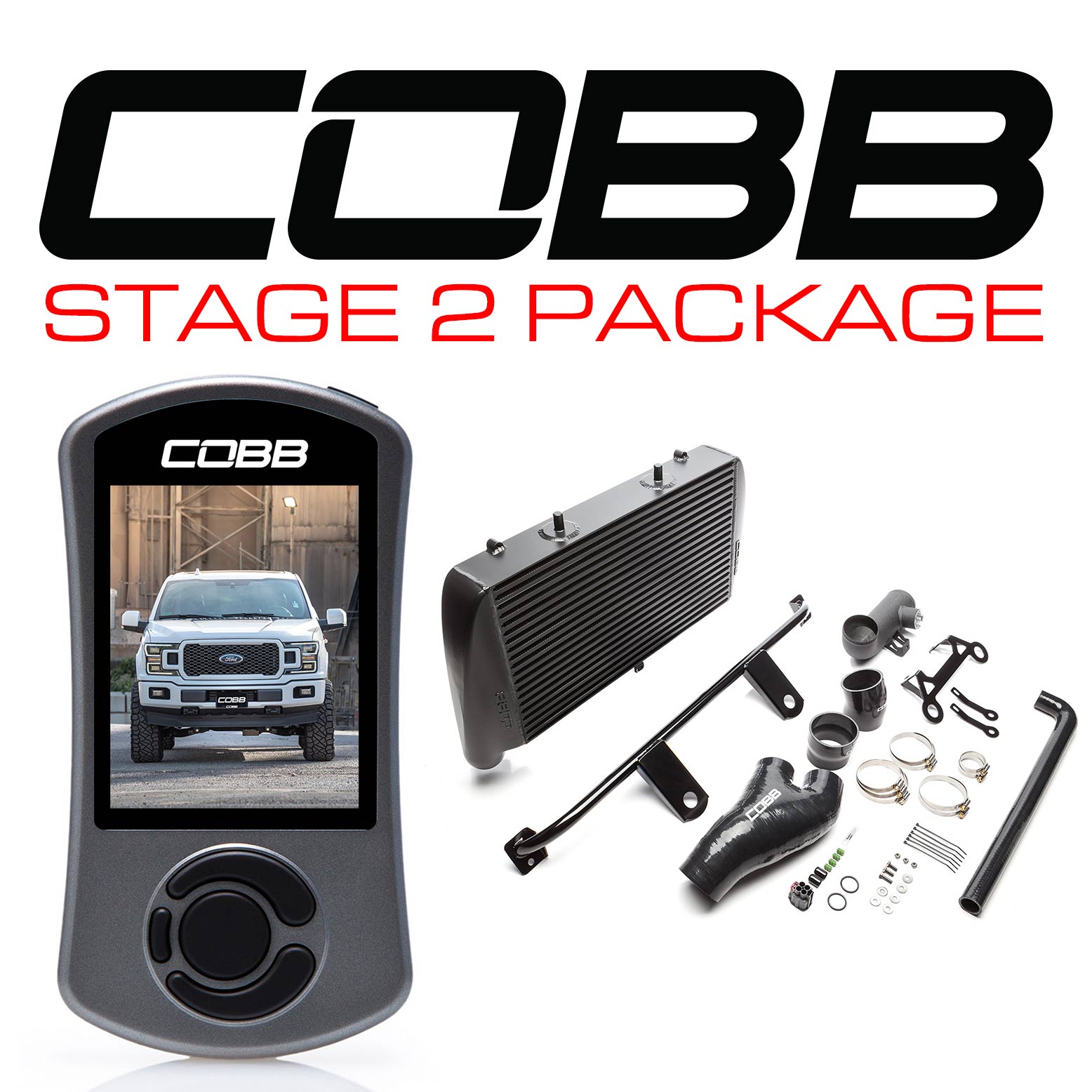 COBB FOR0080020BK-NI FORD STAGE 2 POWER PACKAGE BLACK (NO INTAKE) F-150 2.7L 2018-2020