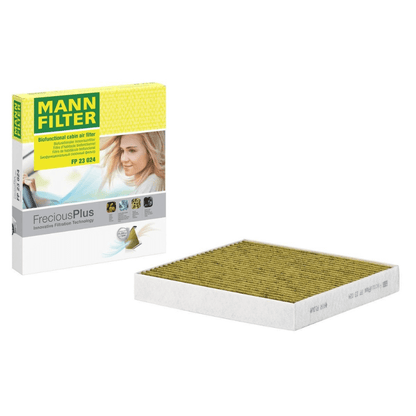 MANN-FILTER FP 23 024 Pollen filter for HYUNDAI Sonata VIII (DN8) Activated Carbon Filter, Activated Carbon Filter with polyphenol, Particulate filter (PM 2.5), with antibacterial action, with fungicidal effect