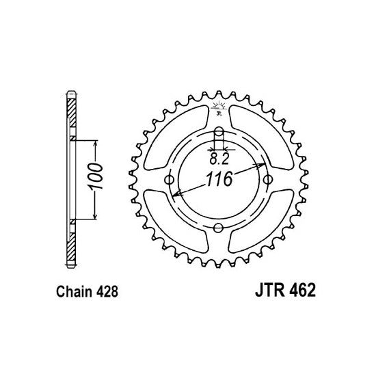 JT JTR462,52 Chain Sprocket