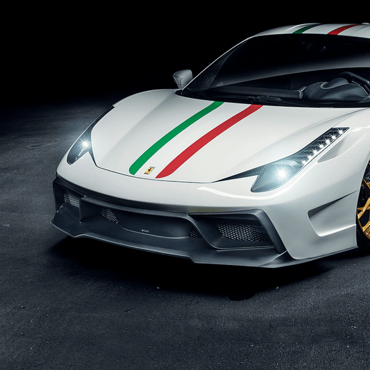 Vorsteiner FRV1110 Ferrari 458 Italia VX Carbon Fiber Front Bumper w/ Front Spoiler