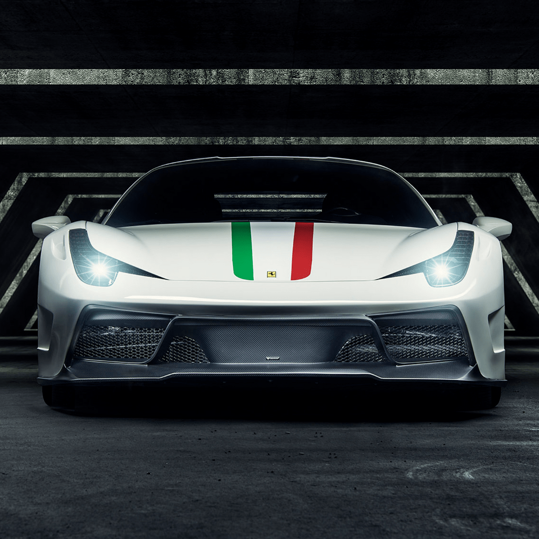 Vorsteiner FRV1110 Ferrari 458 Italia VX Carbon Fiber Front Bumper w/ Front Spoiler