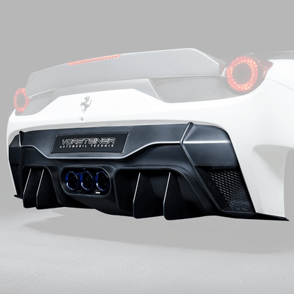 Vorsteiner FRV1140 Ferrari 458 Italia VX Aero Rear Bumper w/ Rear Diffuser (incl. Exhaust Tips)