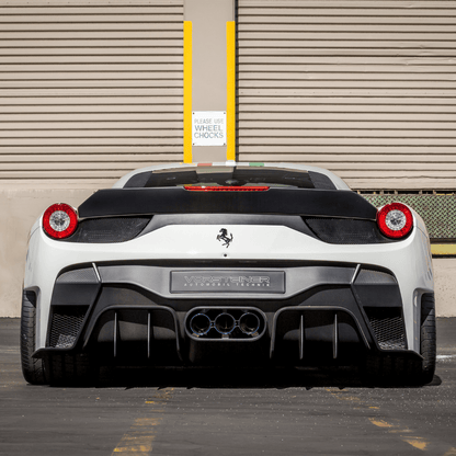 Vorsteiner FRV1140 Ferrari 458 Italia VX Aero Rear Bumper w/ Rear Diffuser (incl. Exhaust Tips)